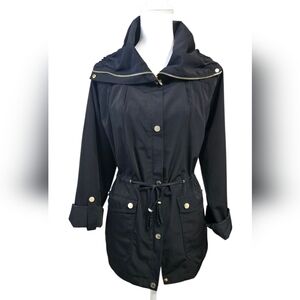 Calvin Klein Black Utility Jacket with Gold Details